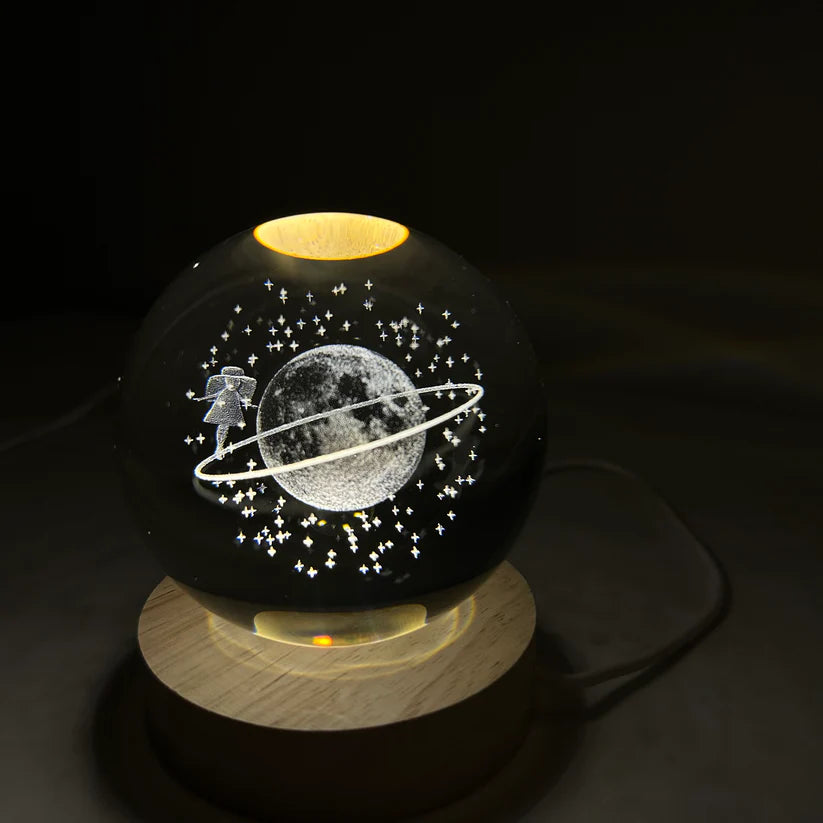 3D Kristalna Lopta - Solarni Sistem Lampa