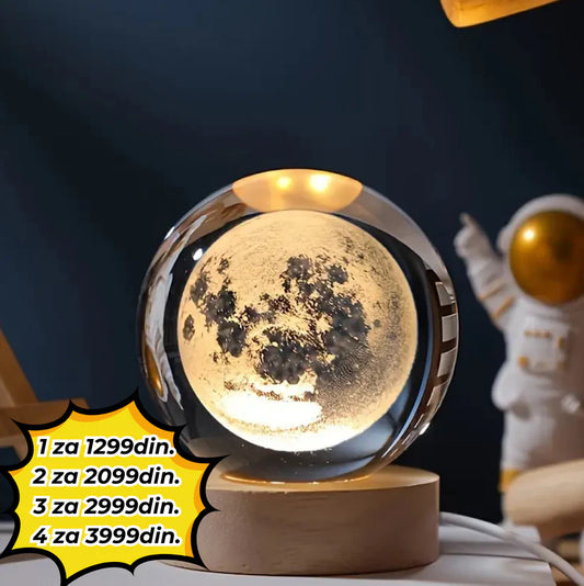 3D Kristalna Lopta - Solarni Sistem Lampa